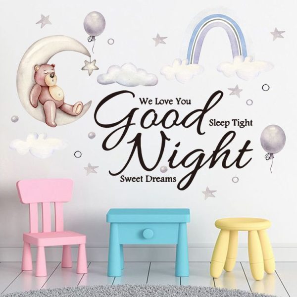 2pcs / set 25x70cm Cartoon Wall Stickers Kids Room Background Decoration Stickers (ZSZ2851-W) - Image 4