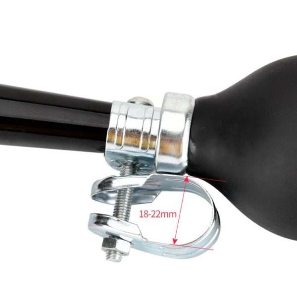 2pcs 7 inch Metal Plating Bicycle Air Horn Bicycle Accessories, Color: Black - Image 5
