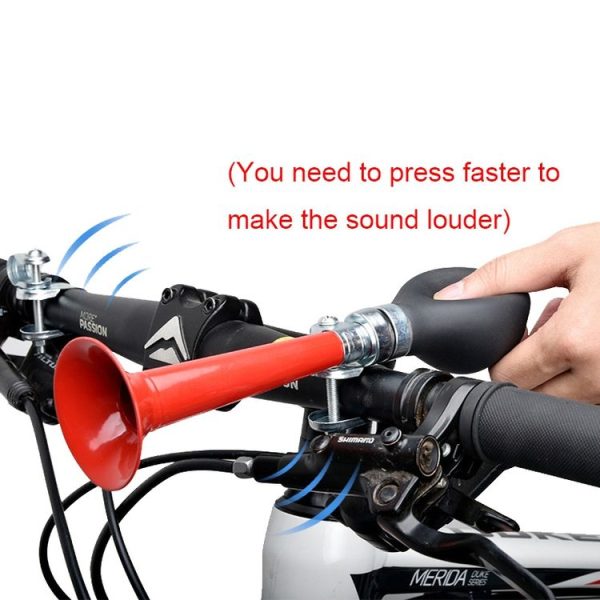 2pcs 7 inch Metal Plating Bicycle Air Horn Bicycle Accessories, Color: Black - Image 6