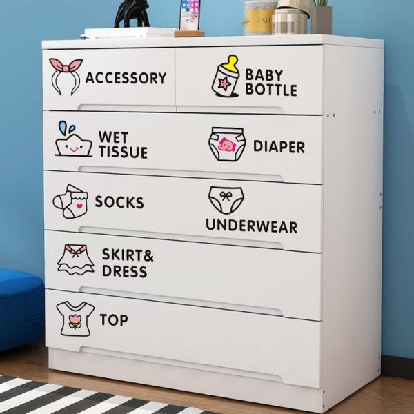 Baby Room Bedroom Wall Sticker Girls Baby Clothes Logo Classification Removable Stickers - Image 3