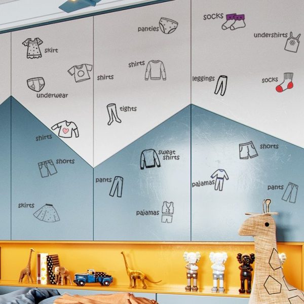 40x60cm Wardrobe Clothing Identifies Wall Stickers - Image 6