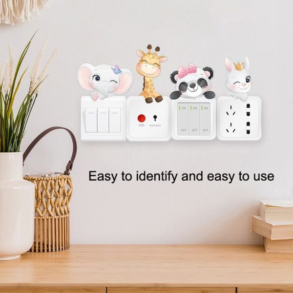 5sheets Cartoon Animal Switch Sticker Children Room Decoration (As Show) - Image 7