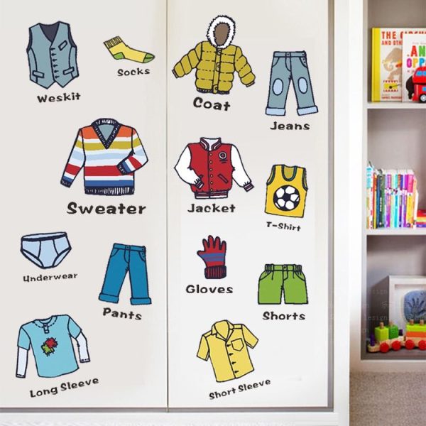 28x28cm Clothing Classification Logo Label Storage Box Cabinet Stickers (FG014) - Image 3