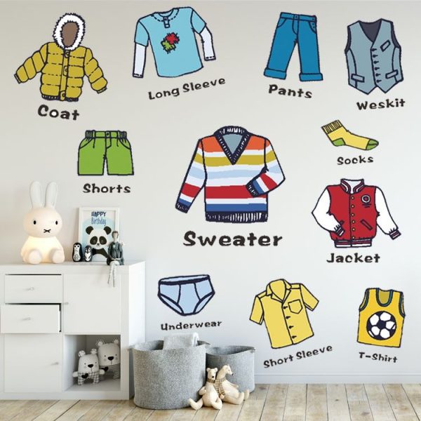 28x28cm Clothing Classification Logo Label Storage Box Cabinet Stickers (FG014) - Image 4