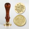 English Letters Series Fire Lacquer Seal Toxca Handle+Brass Seal Head (YW-13 Merry Chrstmas)