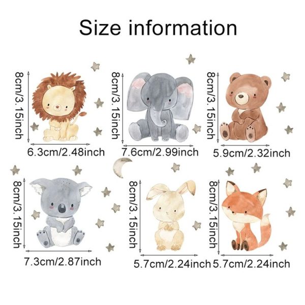 Cartoon Animal Switch Sticker Children Room Decoration (BR-S001) - Image 2