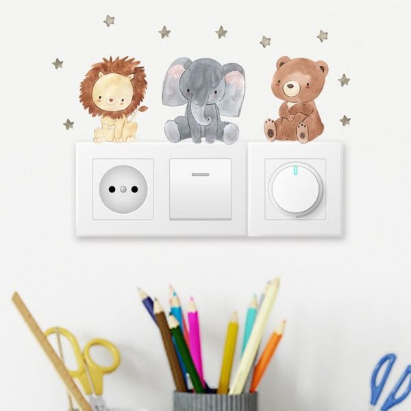Cartoon Animal Switch Sticker Children Room Decoration (BR-S001) - Image 4