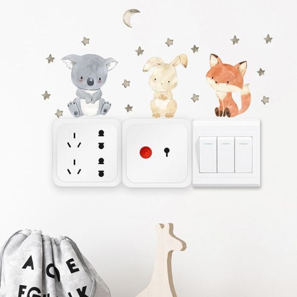 Cartoon Animal Switch Sticker Children Room Decoration (BR-S001) - Image 5