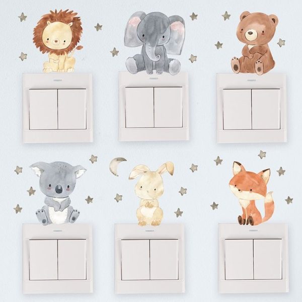 Cartoon Animal Switch Sticker Children Room Decoration (BR-S001) - Image 7