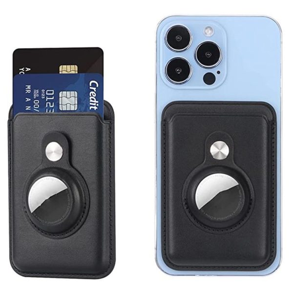 Airtag Positioner Fiber Card Clip Anti-Theft Card Tracker Protection Cover, Size: Magnetic (Black) - Image 10