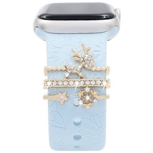 3pcs / Set Smart Watch Silicone Watch Band Decoration Ring (2)