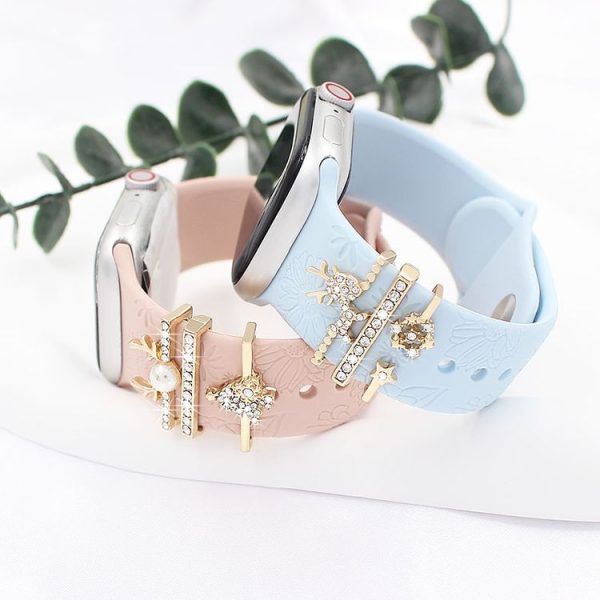 3pcs / Set Smart Watch Silicone Watch Band Decoration Ring (2) - Image 4