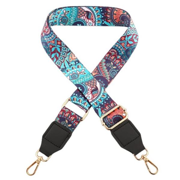 DIY Women Bag Replaced Strap Bag Ethnic Wind Wide Shoulder Strap, Style: Light Gold Buckle (J4-P1)