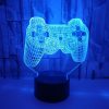 3D Game Handle Three-dimensional Colorful LED Lights, Style: Touch Black Base