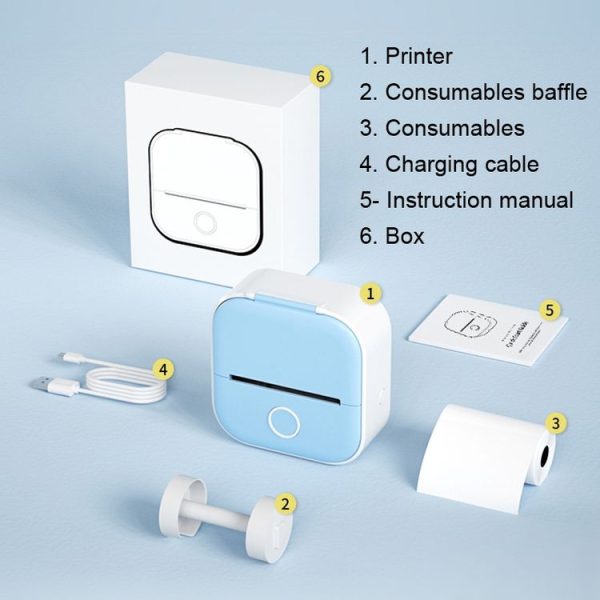 Phomemo T02 Standard Error Mini Pocket Small Portable Bluetooth Phone Photo Label Thermal Printer (White Green) - Image 11