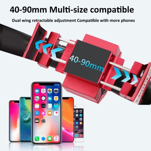 Ring Shape Bicycle Aluminum Alloy Mobile Phone Holder Motorcycle Navigation Bracket (Red) - Image 4