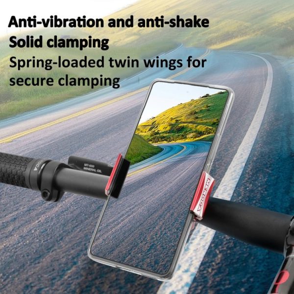 Ring Shape Bicycle Aluminum Alloy Mobile Phone Holder Motorcycle Navigation Bracket (Red) - Image 6