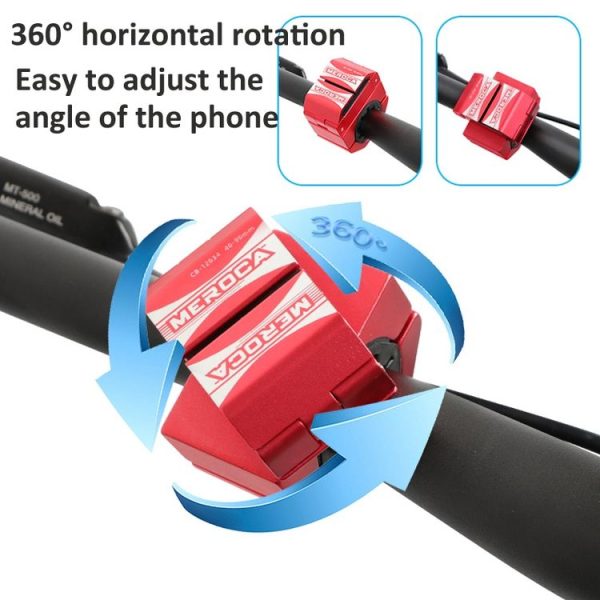 Ring Shape Bicycle Aluminum Alloy Mobile Phone Holder Motorcycle Navigation Bracket (Red) - Image 7