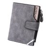 DEABOLAR Casual Retro Canvas Pattern Multifunctional Medium Long Wallet (Light Grey)