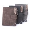 DEABOLAR Casual Retro Canvas Pattern Multifunctional Medium Long Wallet (Light Grey) - Image 2