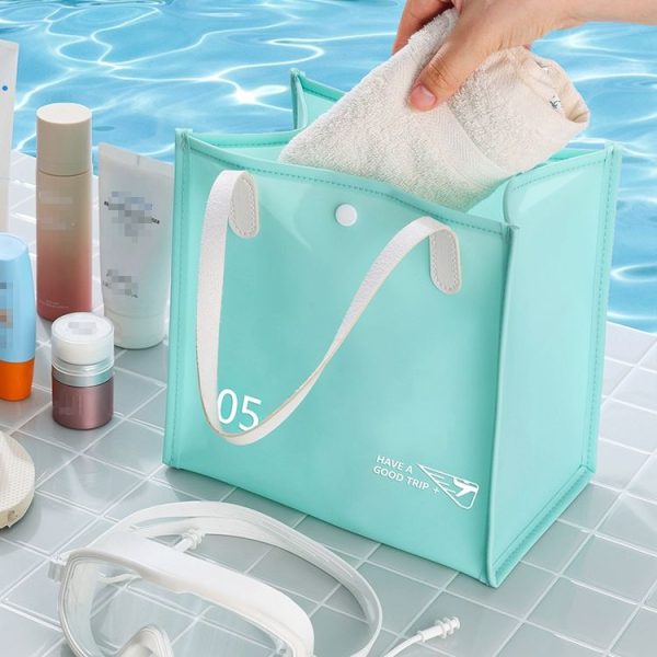 PVC Travel Cosmetic Bag Waterproof Toiletry Bag Hand Bag (Yellow) - Image 6
