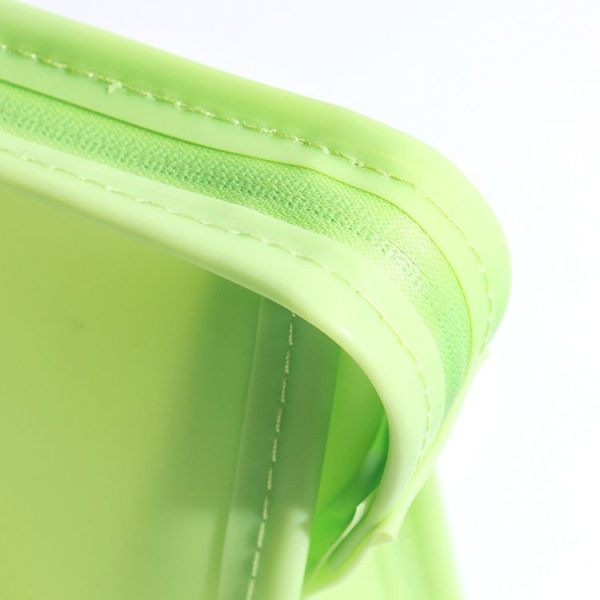 Portable Waterproof PVC Toiletry Bag Cosmetic Storage Bag Travel Clutch (Light Blue) - Image 4