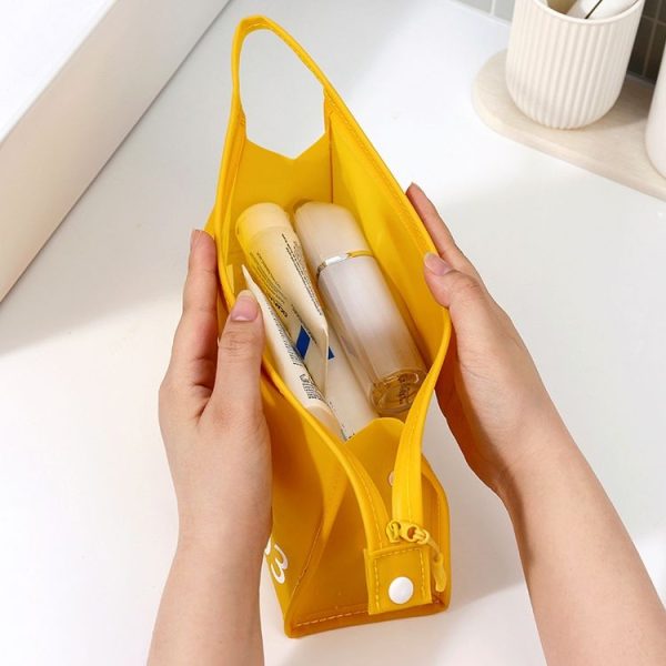 Portable Waterproof PVC Toiletry Bag Cosmetic Storage Bag Travel Clutch (Light Blue) - Image 6