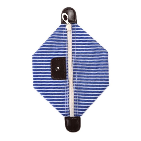 Striped Dumpling Cosmetic Bag Travel Folding Toiletry Bag (Blue) - Image 6