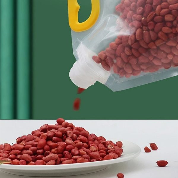 5pcs Portable Food Packaging Bag Grain Sealed Bag Fresh-keeping Storage Bag, Capacity: 500g - Image 6