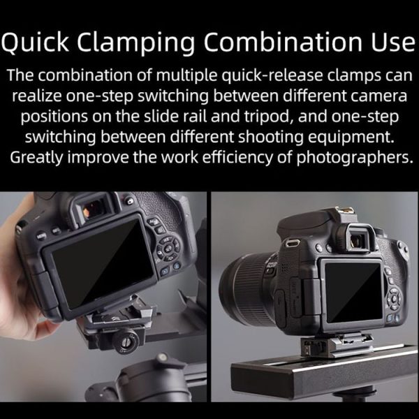 XILETU PQ-38 Quick Release Plate Base Tripod Slider Mount Adapter - Image 5