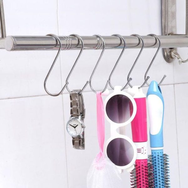 10pcs Large Multifunctional Stainless Steel Hooks Metal S-Shaped Hook - Image 8