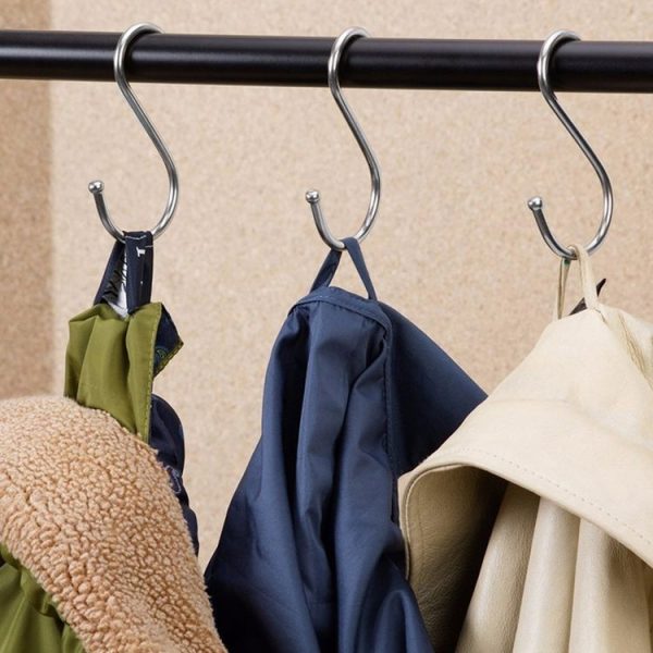 10pcs Large Multifunctional Stainless Steel Hooks Metal S-Shaped Hook - Image 9