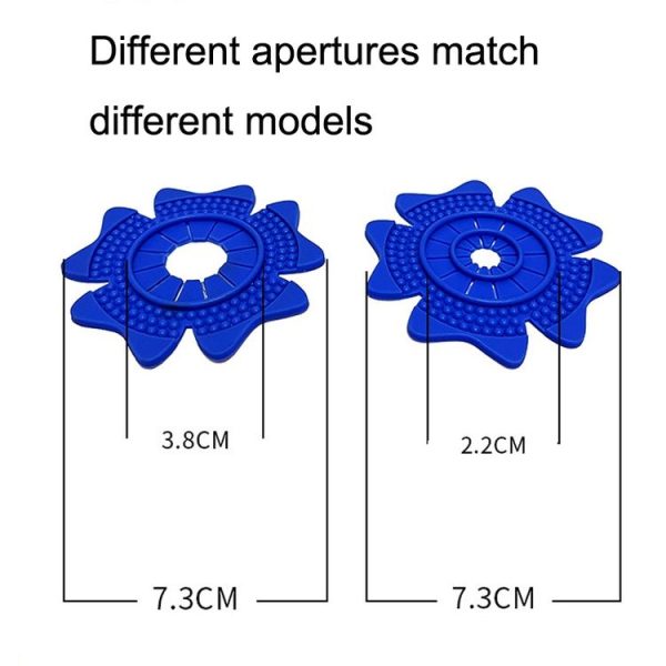 4sets Car Universal Wiper Hole Protective Cover PVC Dustproof Snowproof Wiper Pad (Blue Small Hole) - Image 3