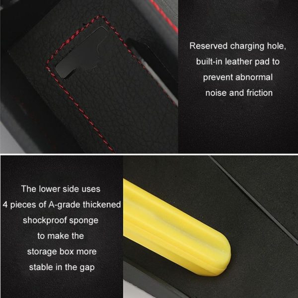 Car Seat Gap Interior PU Leather Storage Box Water Cup Holder (Principal Driver Brown) - Image 6