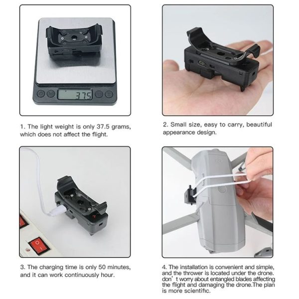 DJI Mini 2 Drone RCSTQ Transport Thrower Drop Device - Image 5
