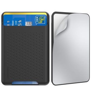 AhaStyle PT133 Adhesive Model Mobile Phone Silicone Card Case (Black)