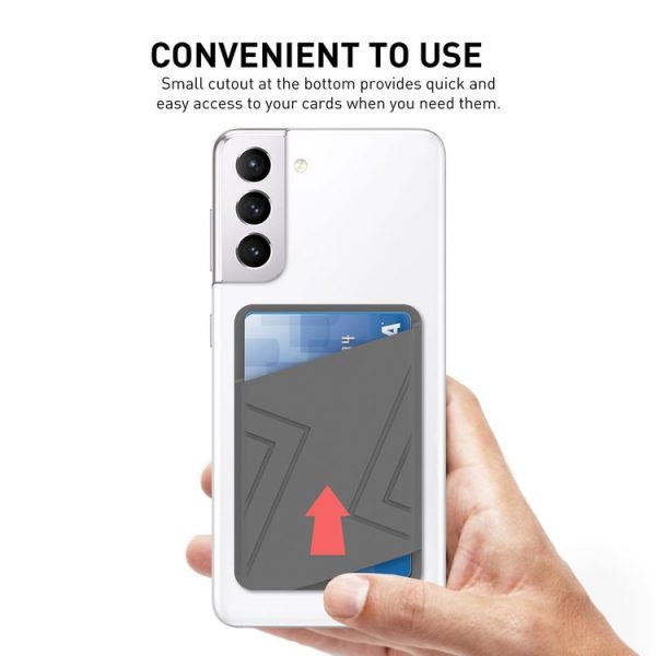 AhaStyle PT133-C Silicone Adhesive Card Case (Black) - Image 3