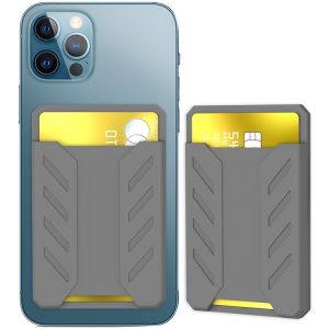 AhaStyle PT133-A-S Mobile Phone Adhesive Silicone Card Case (Gray)