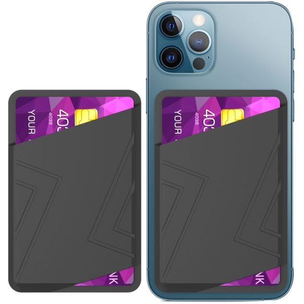 AhaStyle PT133-C-S Silicone Adhesive Card Case (Black)