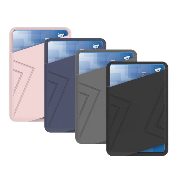 AhaStyle PT133-C-S Silicone Adhesive Card Case (Black) - Image 2