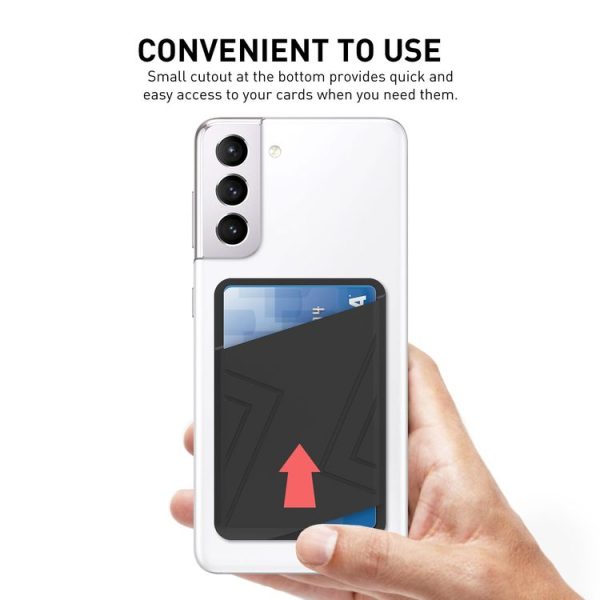 AhaStyle PT133-C-S Silicone Adhesive Card Case (Black) - Image 4