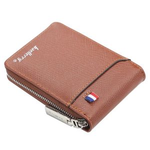 Baellerry Large-capacity Multi-card Slot Organ Card Bag Mini Zip Coin Purse (Coffee)