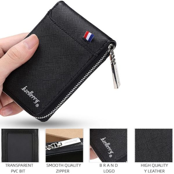 Baellerry Large-capacity Multi-card Slot Organ Card Bag Mini Zip Coin Purse (Coffee) - Image 6