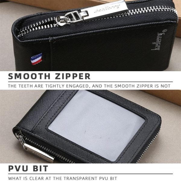 Baellerry Large-capacity Multi-card Slot Organ Card Bag Mini Zip Coin Purse (Coffee) - Image 7