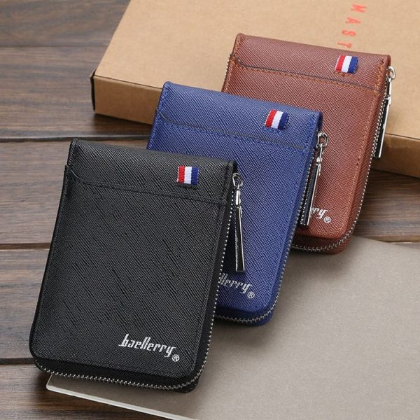 Baellerry Large-capacity Multi-card Slot Organ Card Bag Mini Zip Coin Purse (Coffee) - Image 8