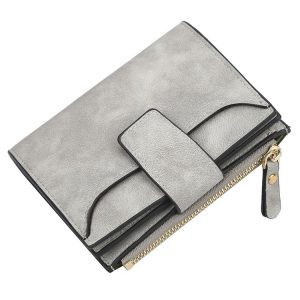 Baellerry Large Capacity Ladies Short Wallet Multifunctional Multi-card Coin Purse (Grey)