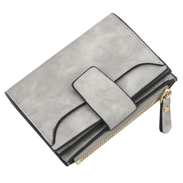 Baellerry Large Capacity Ladies Short Wallet Multifunctional Multi-card Coin Purse (Grey)