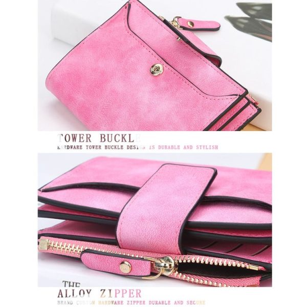 Baellerry Large Capacity Ladies Short Wallet Multifunctional Multi-card Coin Purse (Grey) - Image 6
