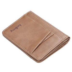 Baellerry Thin Multi-Card Slots Men Wallet Multifunctional Driver License Card Holder (Brown)