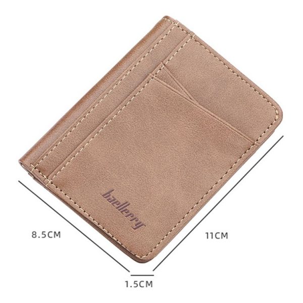 Baellerry Thin Multi-Card Slots Men Wallet Multifunctional Driver License Card Holder (Brown) - Image 4